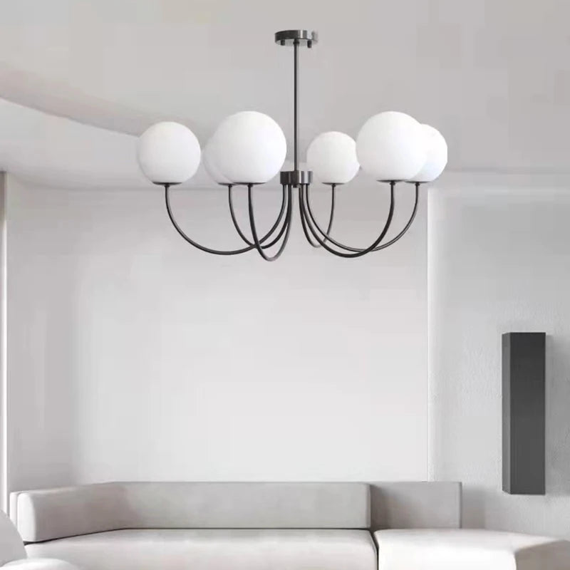 lustre moderne en verre luminaire suspendu - vue 4 sur 11