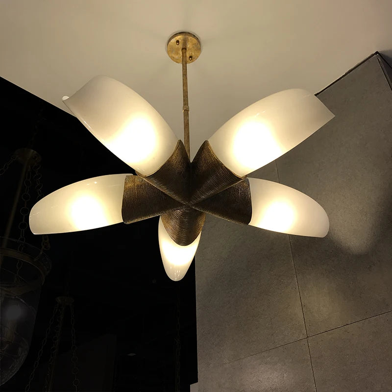 lustre minimaliste moderne en verre pour intérieur élégant - vue 3 sur 7