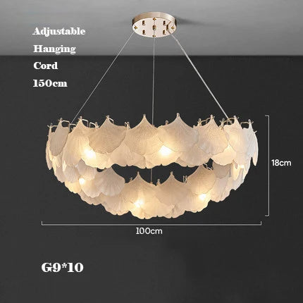 Minimalistischer Retro-Kronleuchter aus Glas für elegante Einrichtung - vue 7 sur 11