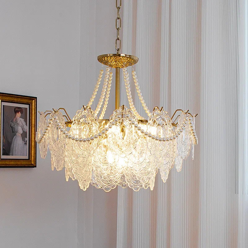 lustre moderne en verre clair pour intérieur élégant - vue 3 sur 18