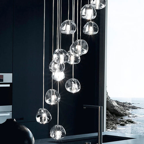 Moderne Kristall-Pendelleuchte für elegantes Licht - vue 2 sur 15
