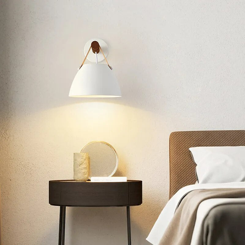 Applique murale en bois Led de style Nordique