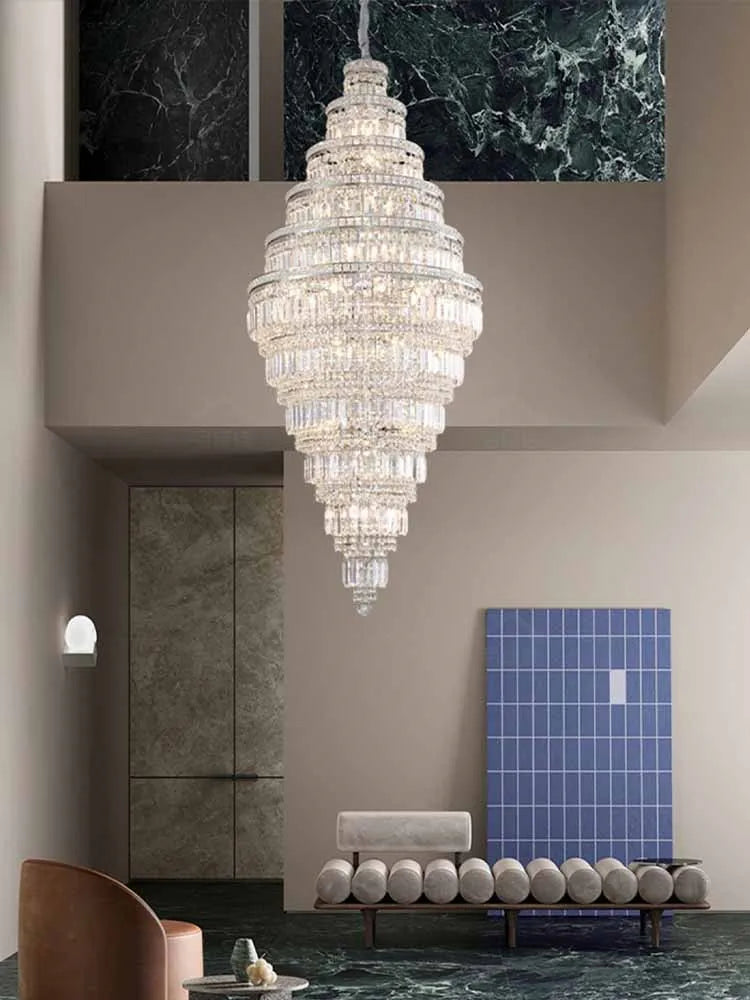 lustre moderne personnalisé en cristal pour éclairage élégant - vue 4 sur 10