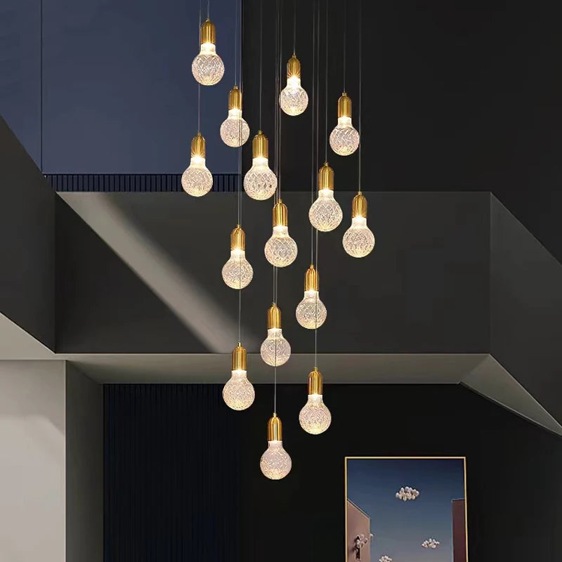 suspension moderne en verre pour villa de luxe - vue 5 sur 15