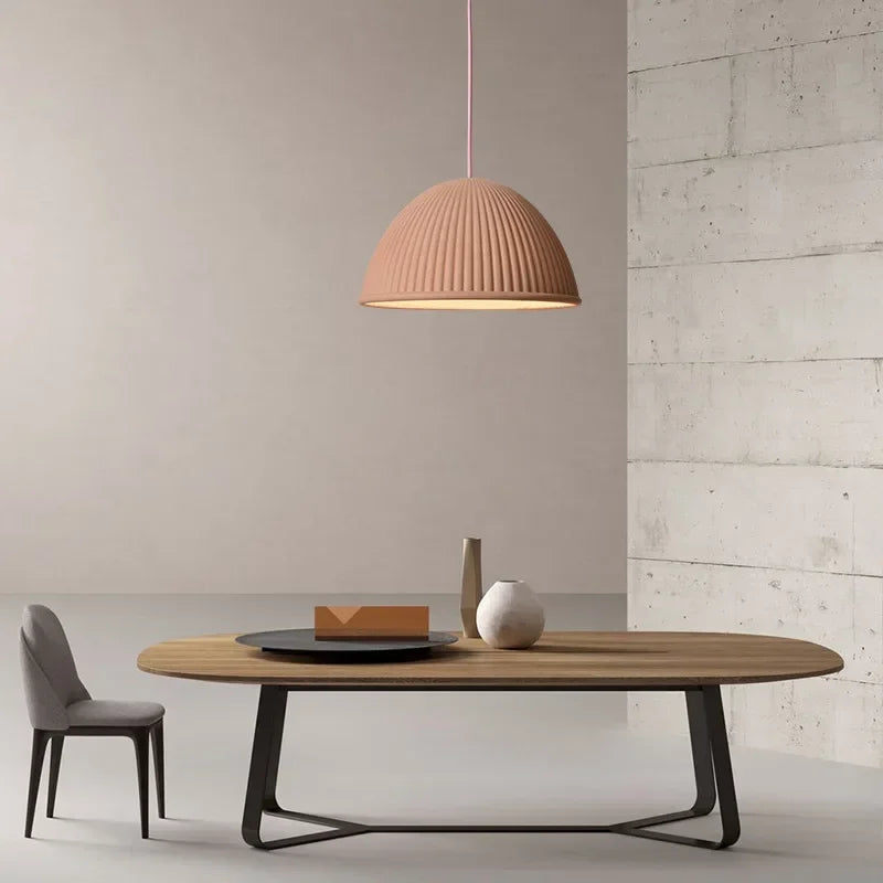 lampes suspendues led nordiques macaron résine décoration intérieure simple - vue 5 sur 12