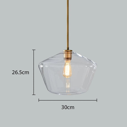 Moderne Glas-Pendelleuchte im kreativen nordischen Minimalismus - vue 11 sur 14