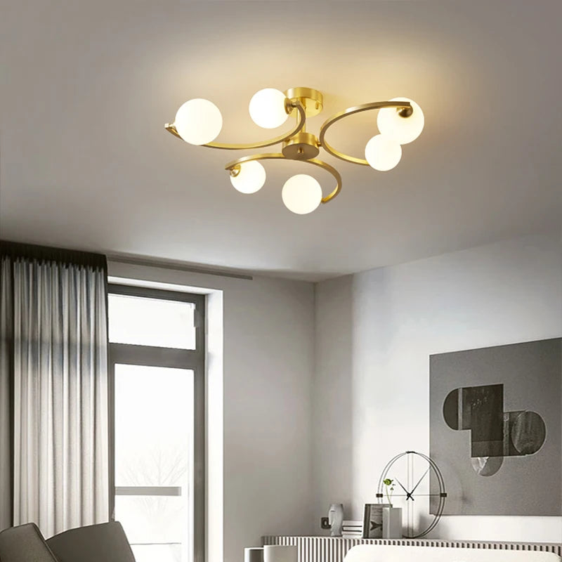plafonnier moderne en verre design pour intérieur élégant