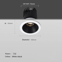 projecteurs led encastré spot 	foco lampe en aluminium