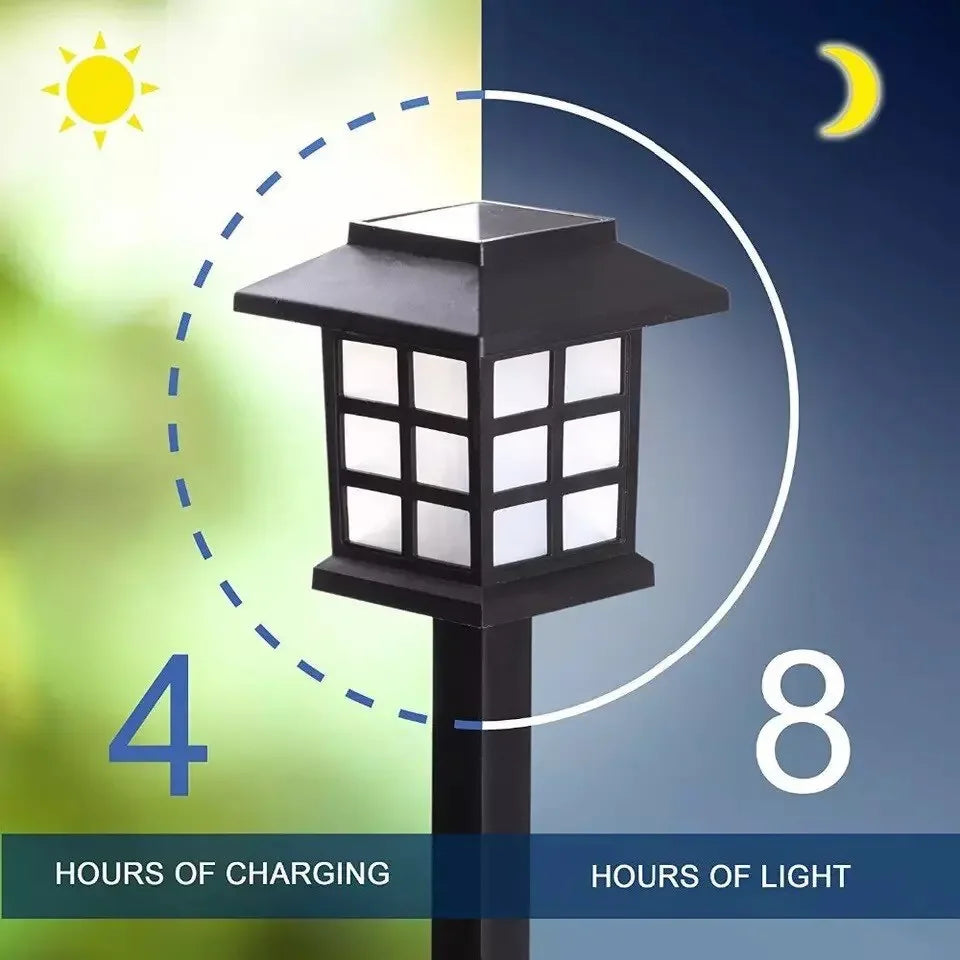 lampe de jardin solaire led étanche à changement de couleur - vue 8 sur 7