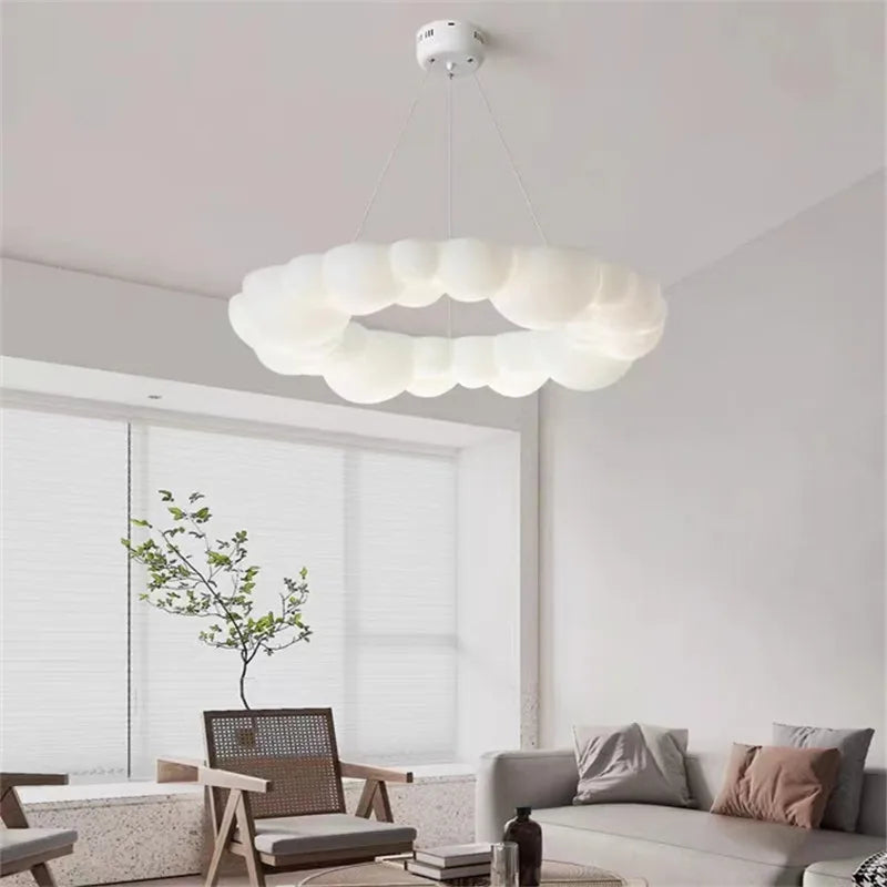Plafonnier LED en forme de nuage au design nordique moderne - vue 6 sur 8