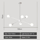 lustre moderne nordique sputnik avec éclairage led intérieur
