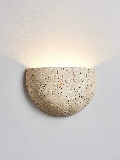 LED-Wandleuchte im Retro-Mittelalter-Stil aus Naturstein - vue 5 sur 6