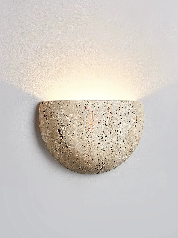 LED-Wandleuchte im Retro-Mittelalter-Stil aus Naturstein - vue 5 sur 6