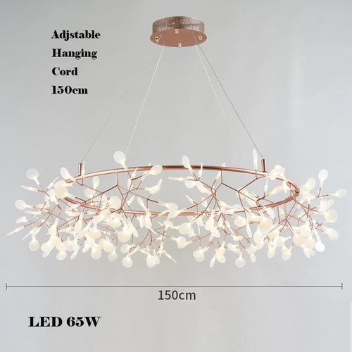 lustre LED créatif en acier inoxydable et acrylique pour décoration intérieure