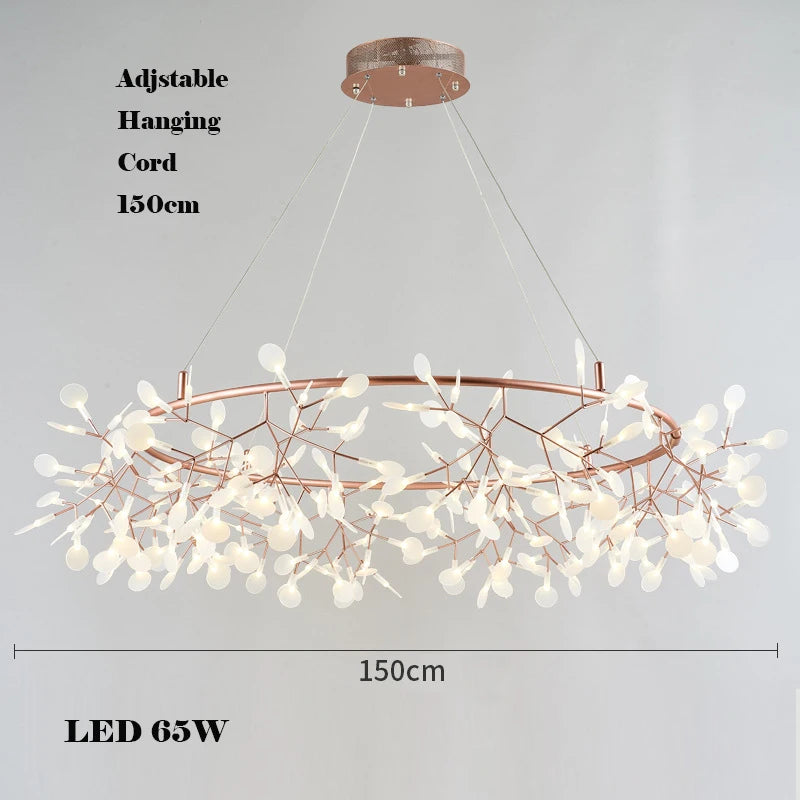 lustre créatif en acier inoxydable et acrylique pour décoration intérieure - vue 12 sur 18
