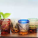 Verre whisky style edo kiriko motifs taillés main