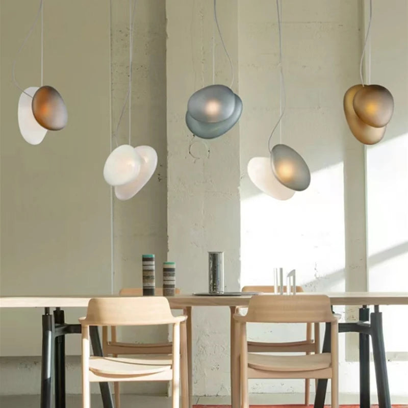 suspension design moderne en verre pour décoration intérieure - vue 2 sur 28