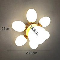 plafonnier moderne en verre tournesol pour chambre d'enfant décoratif