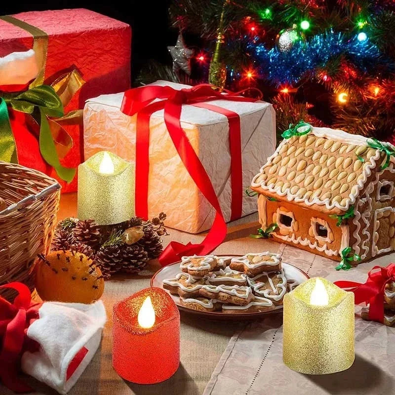 lot de 3 ou 12 bougies led pour anniversaires mariages et décorations intérieures - vue 5 sur 10