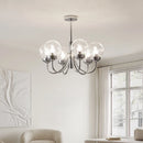 lustre en verre d'art style médiéval pour décoration intérieure