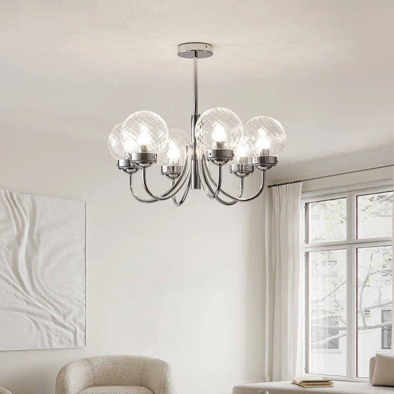 lustre en verre d'art style médiéval pour décoration intérieure - vue 3 sur 8