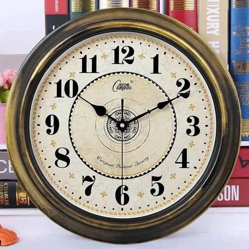 horloge murale rétro silencieuse classique en abs quartz - vue 7 sur 7
