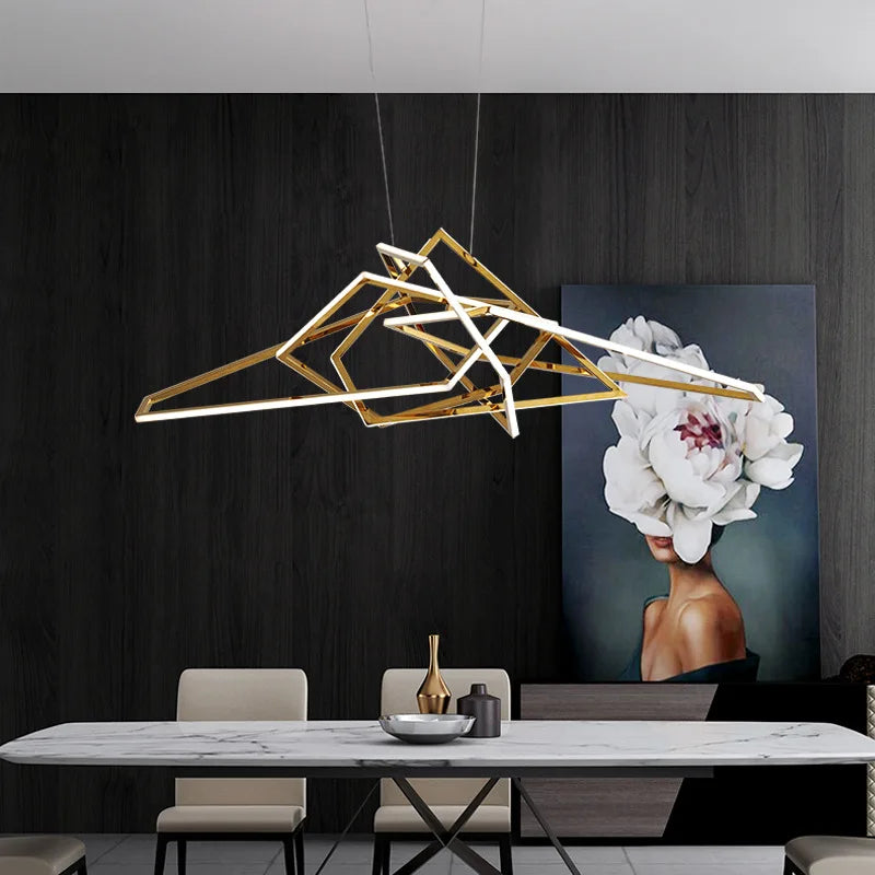 lustre géométrique en silicone pour décoration moderne - vue 2 sur 14