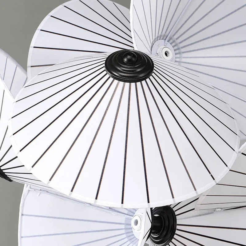 lustre 	 en tissu design réglable pour éclairage maison - vue 6 sur 7