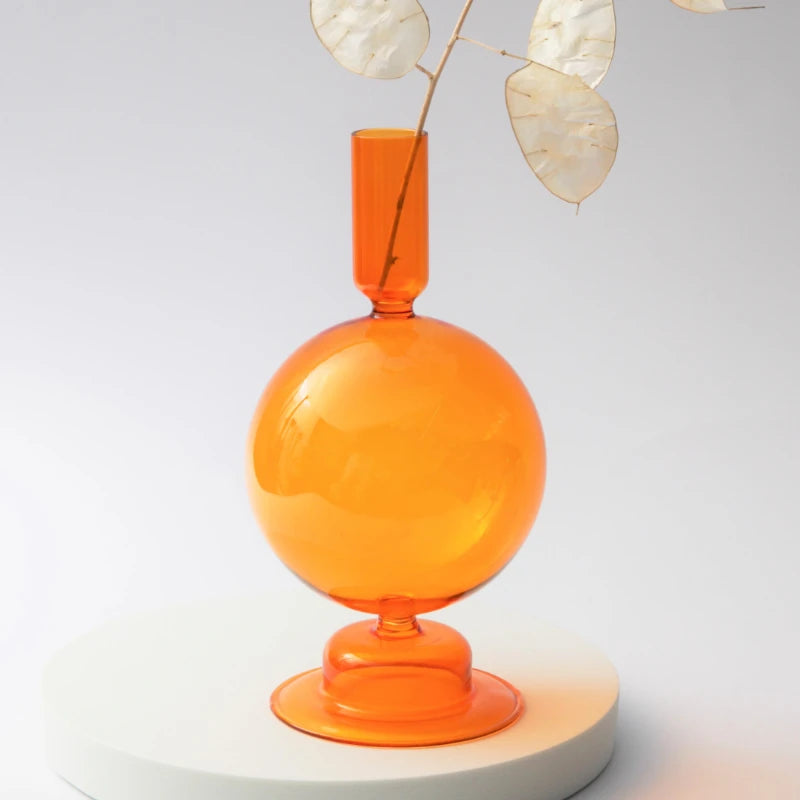 bougeoirs coniques en verre pour décoration de table de mariage - vue 14 sur 32