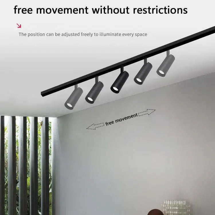 rail d éclairage magnétique moderne pour intérieur en aluminium - vue 3 sur 28