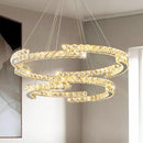 Moderner LED-Kronleuchter aus Kristall mit elegantem Design für den Innenbereich