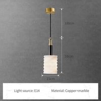 Moderne Pendelleuchte aus Naturstein für minimalistisches Licht