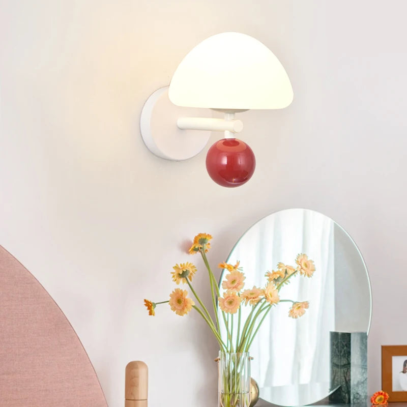 applique murale led en forme de champignon nordiques pour ambiance créative - vue 3 sur 11