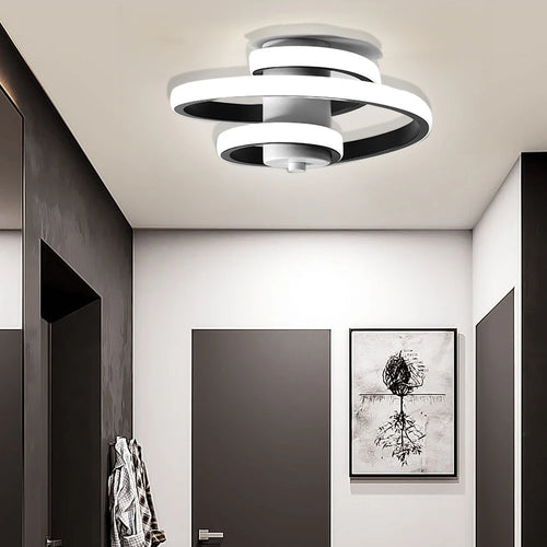 LED-Deckenleuchte moderne Spirale für ein minimalistisches Interieur - vue 4 sur 8