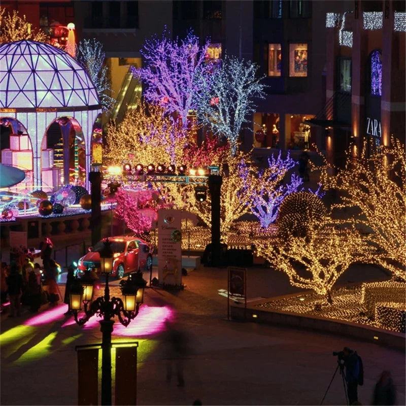 guirlande lumineuse led pour décoration intérieur extérieur festive - vue 4 sur 9