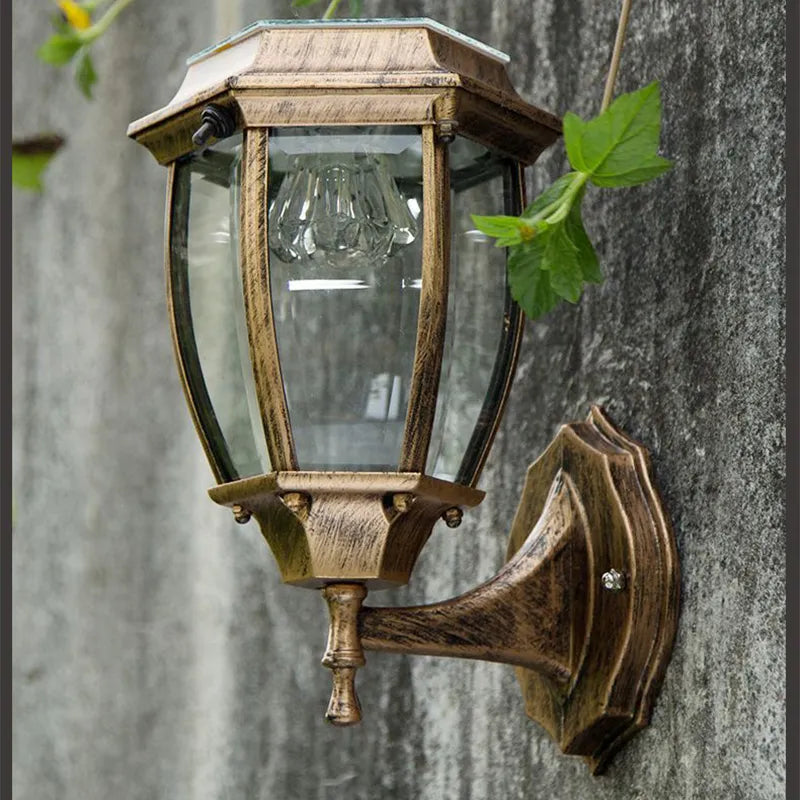 Applique murale solaire LED applique extérieure cour lumière villa solaire alimenté étanche IP55 décor de jardin éclairage clôture