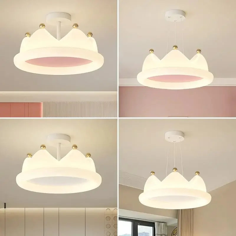 Plafonnier créatif en forme de couronne pour chambre à coucher - vue 7 sur 10