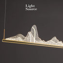 SANDYHA Pendelleuchte Schneeberge Chinesischer Stil Designer Landschaft Kreative LED-Leuchte für Wohnzimmer Esszimmer Bar