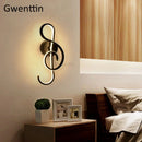 Design-Wandleuchte Noten LED für moderne Dekoration