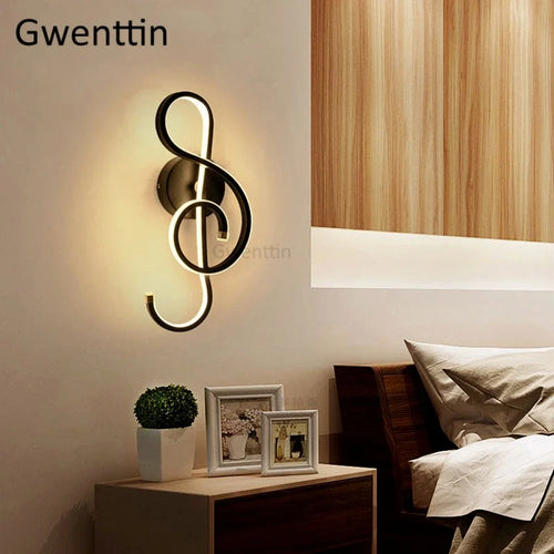 Design-Wandleuchte Noten LED für moderne Dekoration - vue 3 sur 6
