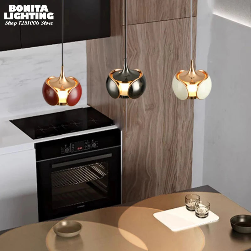 Suspension nordique à led avec lentille scarabée relevable décoratif