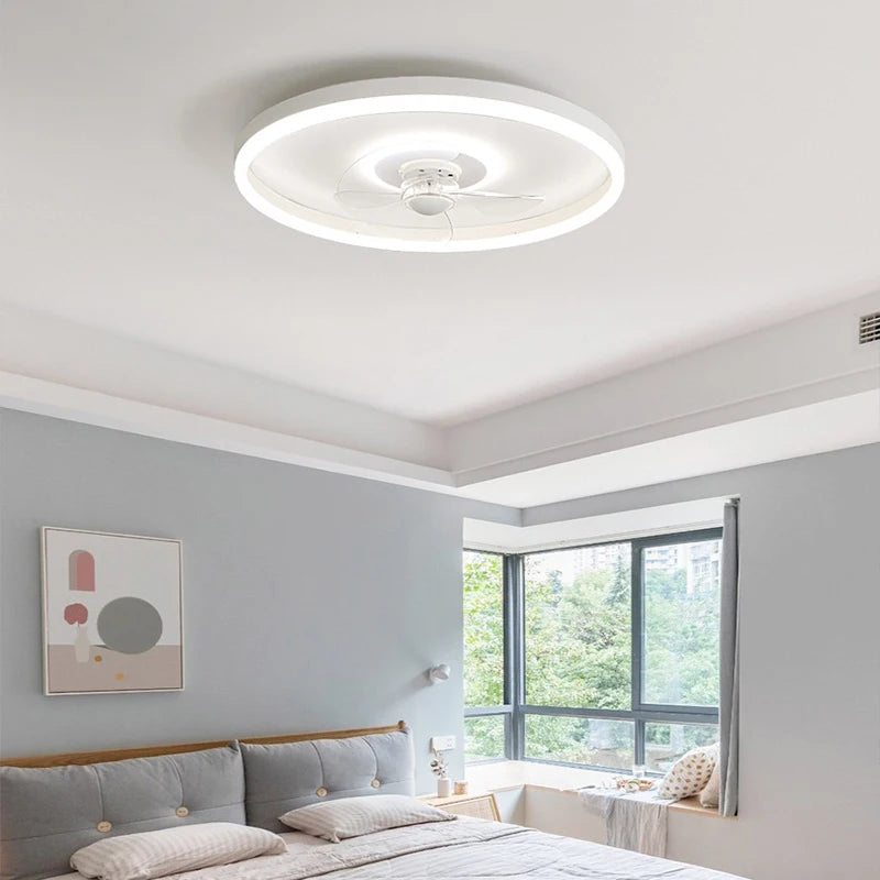 plafonnier led moderne avec ventilateur pour éclairage intérieur - vue 3 sur 11