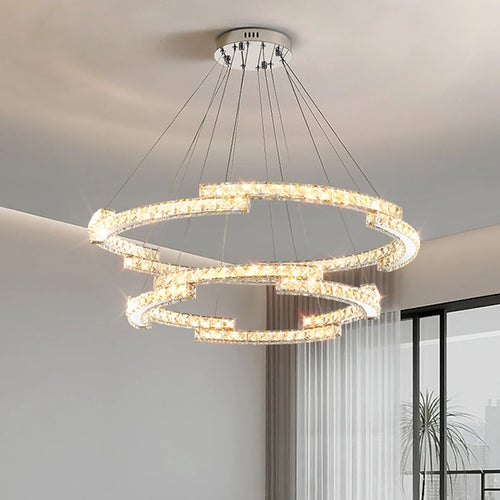 lustre en cristal de style italien pour décoration intérieure 2024 - vue 2 sur 13