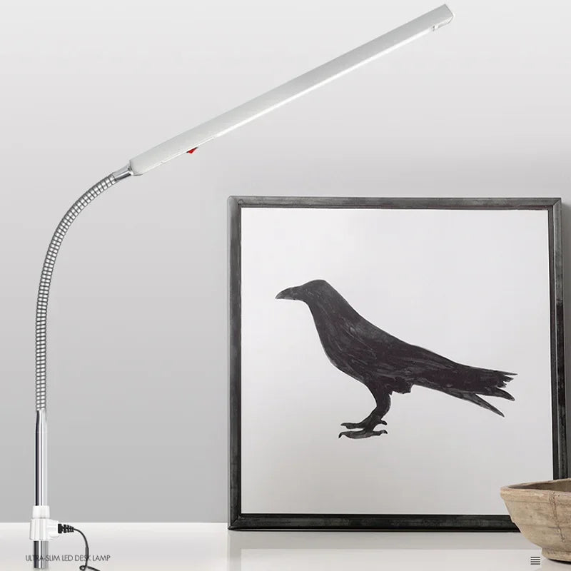 lampe de bureau en aluminium à led ultra mince rotative pour soins des yeux - vue 5 sur 7