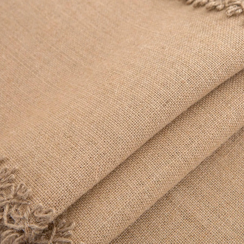 Chemin de table macrame beige rustique boheme franges - vue 7 sur 7
