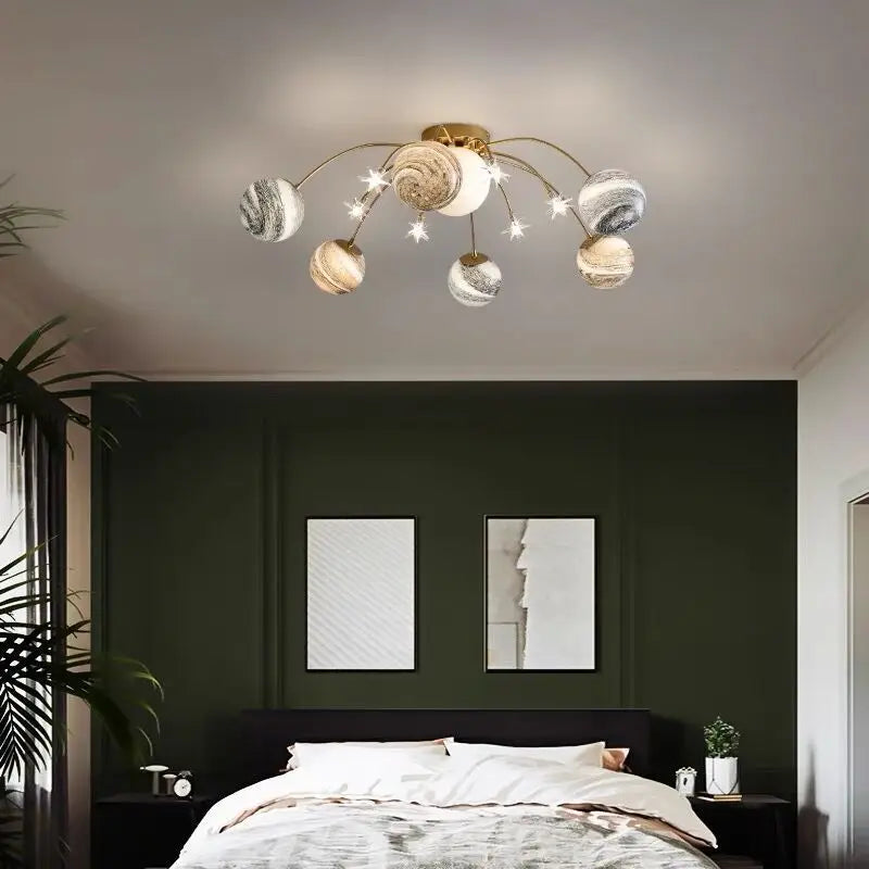 plafonnier étoile moderne décoratif pour une ambiance romantique - vue 4 sur 7