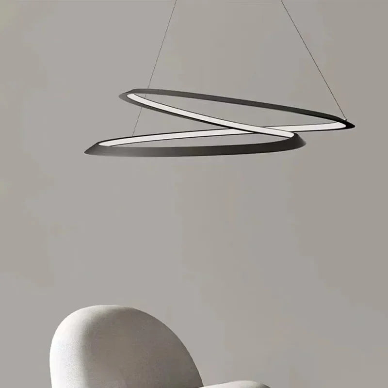lustre led suspendu design moderne luminaire décoratif intérieur - vue 6 sur 8