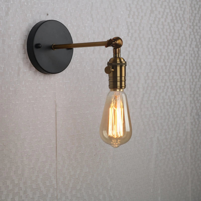 applique murale vintage en fer à led pour intérieur rétro - vue 6 sur 9