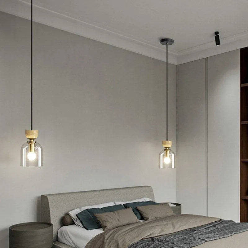 Suspension LED en verre minimaliste - vue 4 sur 7