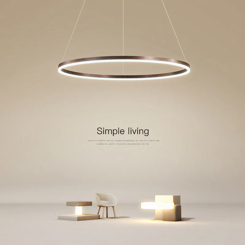 lustre led moderne à intensité variable style minimaliste